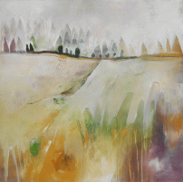 Herbstwald, abstrakte Kunst, abstrakte Malerei, 100/100 cm