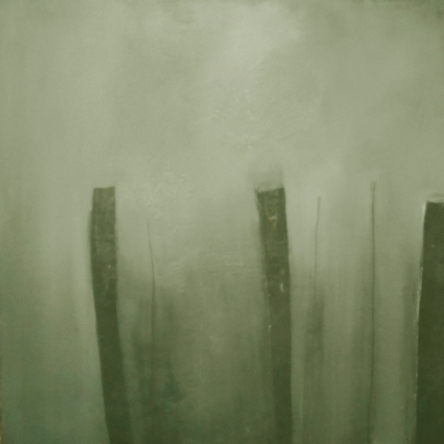 Novembergrau, abstrakte Kunst, abstrakte Malerei, 100/100 cm