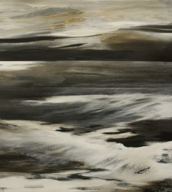Nachts an der See, 220/200 cm, Acryl auf Leinwand, 2014, abstrakte Malerei, abstrakte Kunst, Bilder kaufen, Atelier Conny Niehoff